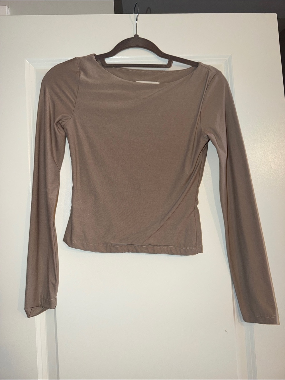Target Women's Long Sleeve Top in Taupe